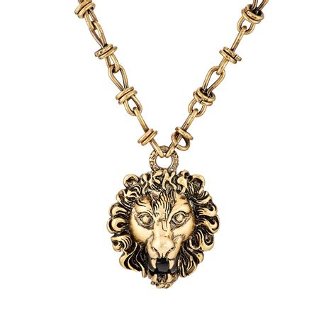 gucci necklace mens lion|gucci crossbody with lion head.